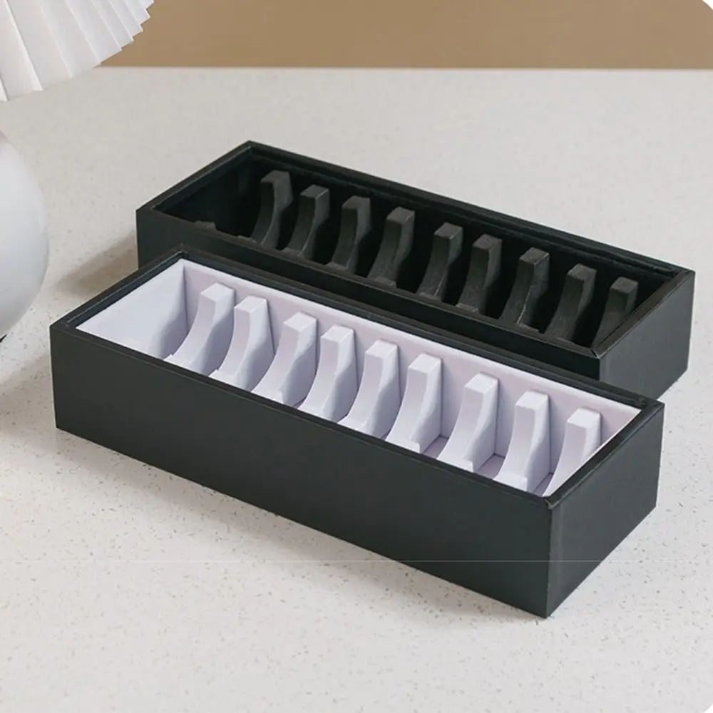 Elegant 10/40 Slots Bracelet Storage Tray No Lid PU Leather Bangle Holder Space Saving Detachable Jewelry Organizer Tabletop
