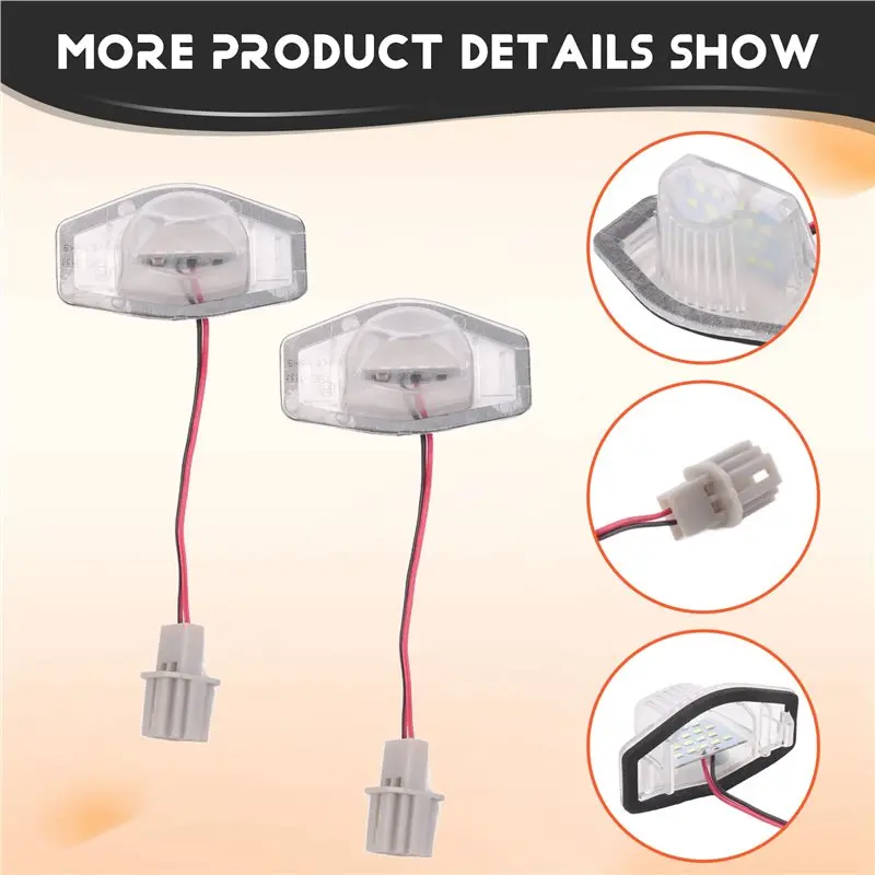 A03E-2X Error Free Led License Plate Light Lamp For Honda Crv Fit Jazz Crosstour Odyssey view 4