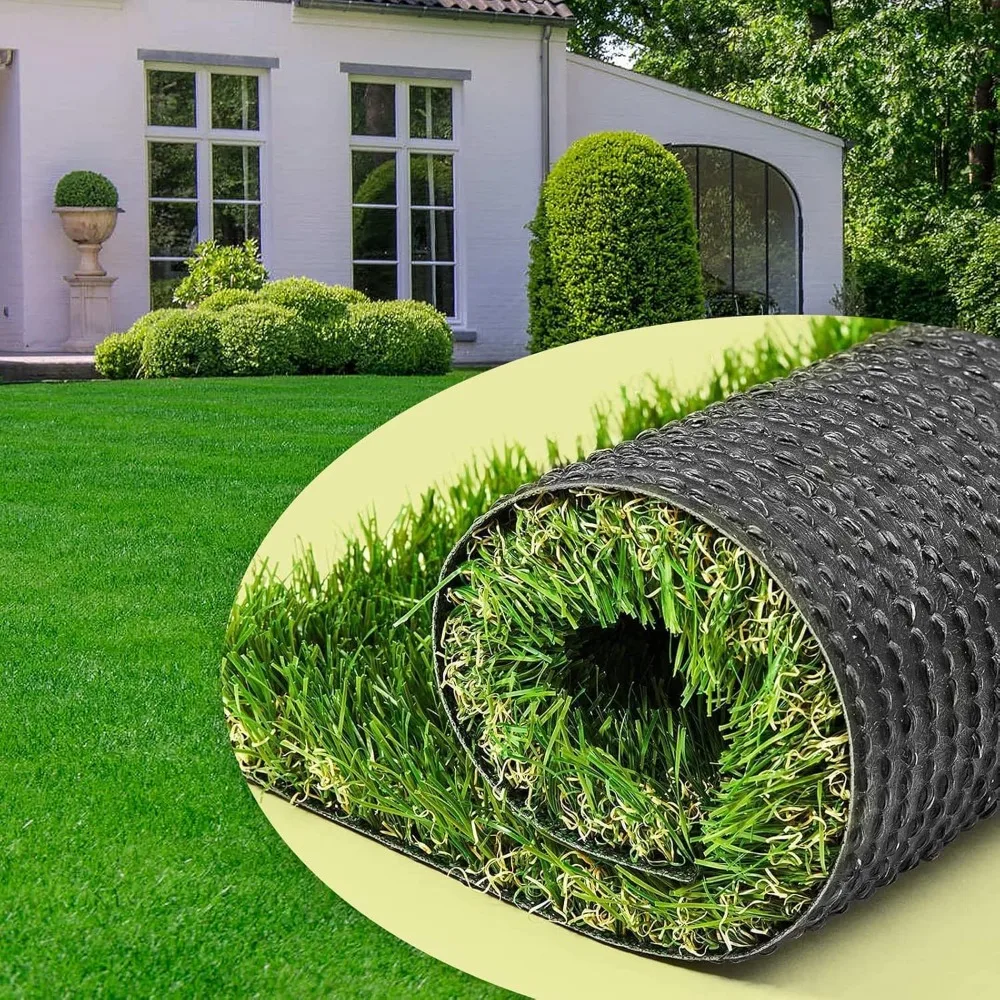 

Artificial Turf 4' x 6' Realistic Synthetic Grass, 1.38" Pile Height, Fake Lawn, Landscape, Drainage Holes, Custom Size
