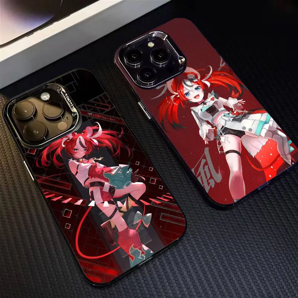 

Holo Characters Hakos Baelz Phone Case For iPhone 16 17 15 14 12 13 Pro Max Black Color Shockproof Cover