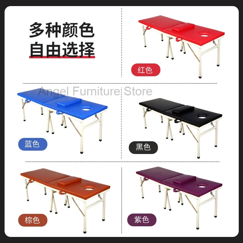 Tattoo Facial Massage Table Portable Esthetician Spa Thai Foldable Bed Full Body Camastro Plegable Beauty Furniture MQ50MB