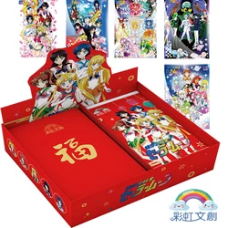 Genuine Sailor Moon Collection Cards Pack Booster Box Anime Character Tsukino Usagi Magic Transformation Card Kid Birthday Gifts