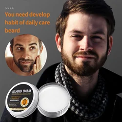 Baume à barbe naturel, crème de soin professionnelle, pour avertir la barbe, hydratante, lissante, charmante, coiffante, pour messieurs