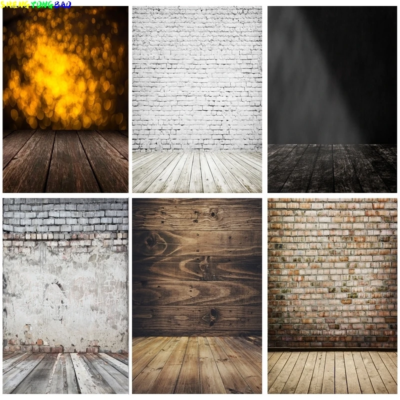 

Vinyl Custom Retro Wood Plank Vintage Baby Portrait Photography Backdrops For Photo Studio Background Props LFG-05