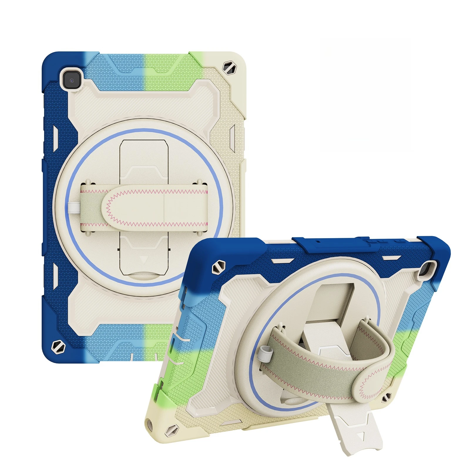 

Shockproof Case for Samsung Tab A7 10.4 inch(SM-T500/T505)，Earthquake and pressure resistant,rotatable stand，with shoulder strap