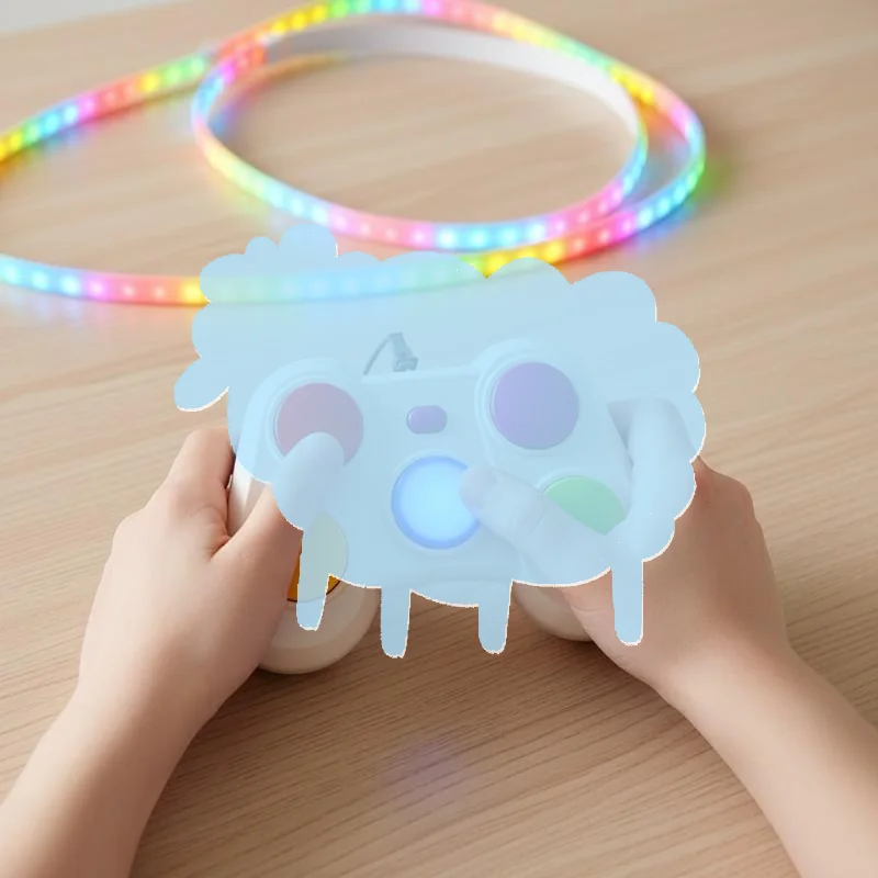 Dual Mode Rhythm Light Chase Sensory Toy Rechargeable Light Up Game Console for Home Party Travel Interactive Play