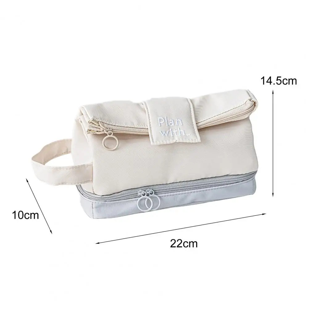 Kapazität Feder mäppchen Kapazität Bleistift Tasche mit Hands ch laufe glatten Reiß verschluss Mechanismus Student Briefpapier Aufbewahrung koffer 3c für die Schule