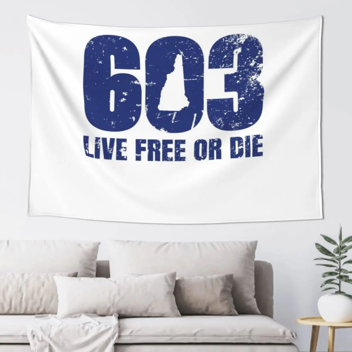 

603 New Hampshire Live Free or Die Tapestry Decor Home Room Aesthetic Decor Bedrooms Decor Tapestry