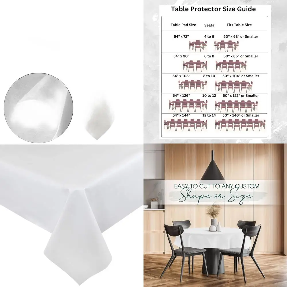 

Прочная защита для стола, защита от разлива, царапин и термостойкость — многоразовая ткань с фланелевой подложкой (140 x 54)