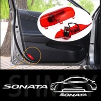 2Pcs LED Car Door Welcome LightS Courtesy Projector Ghost Shadow Lamp For Hyundai Sonata 8 VI (YF)/ i45 2010 2011 2012 2013 2014