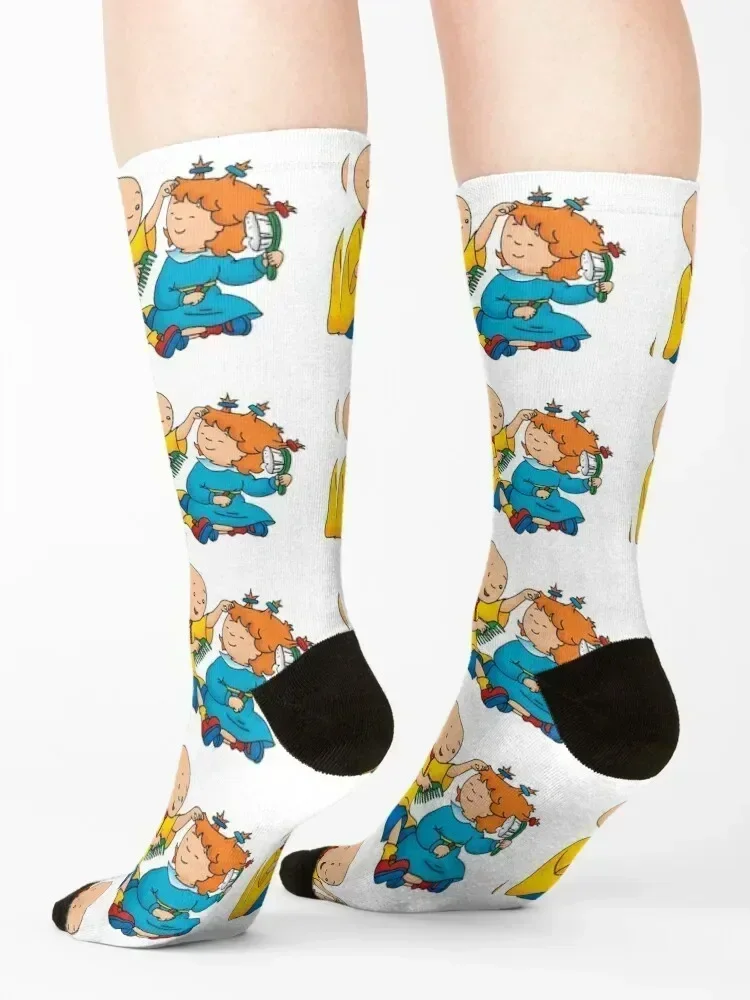 caillou, caillou and dog Socks anti slip football summer cycling ankle Socks Women's Men's