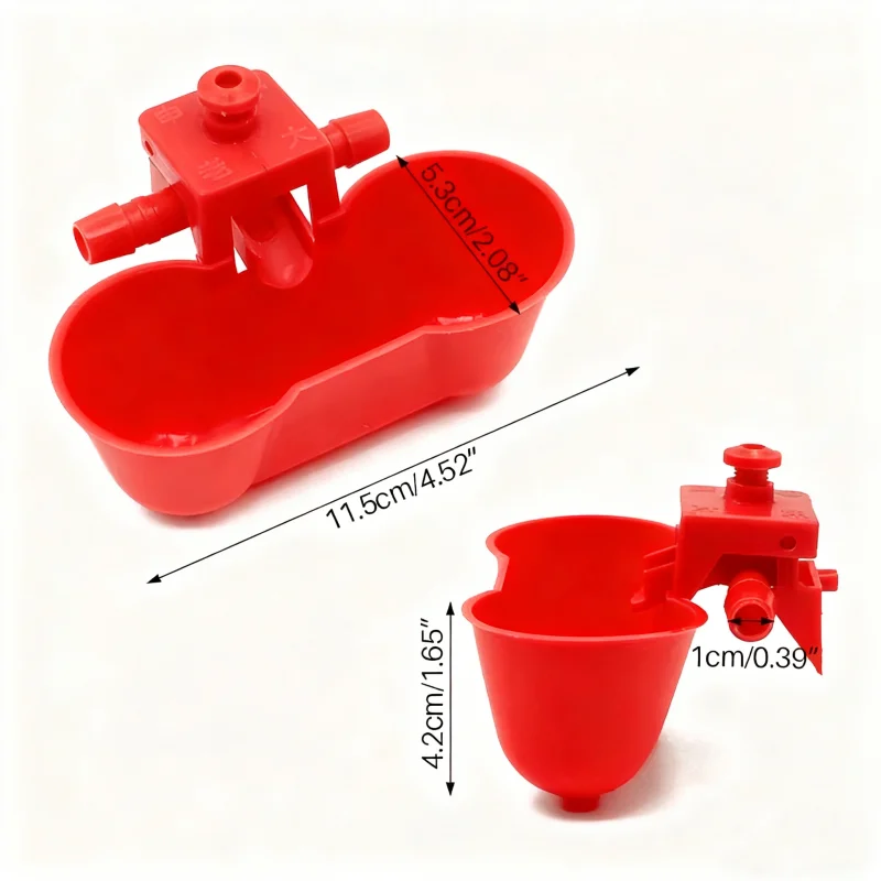 10/20 Stück Hühnertrinknapf, Wasserfütterung für Tauben, Wachteln, automatisches Vogelstall, Trinken, Doppelbecher mit Schrauben, Geflügel-Futterspender – Detail 2