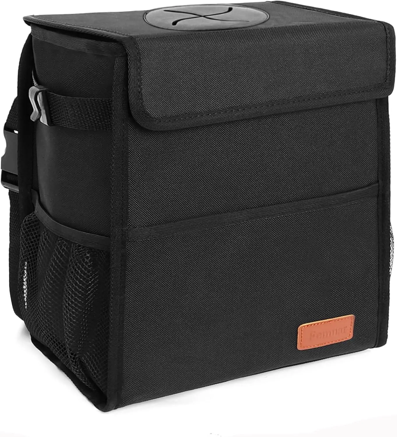 

Leak Proof Car Trash Bag with Lid, Waterproof Hanging Garbage Can for SUV Front Seat, Collapsible & Portable with Mesh Pocket, L