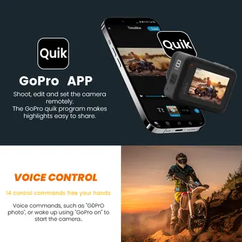 GoPro Hero 8 Black 穩定 4K 影片 12MP 照片 便攜式 1080p 直播 摩托車和滑雪運動 GoPro 相機 10 最佳銷售 GoPro8 - №1