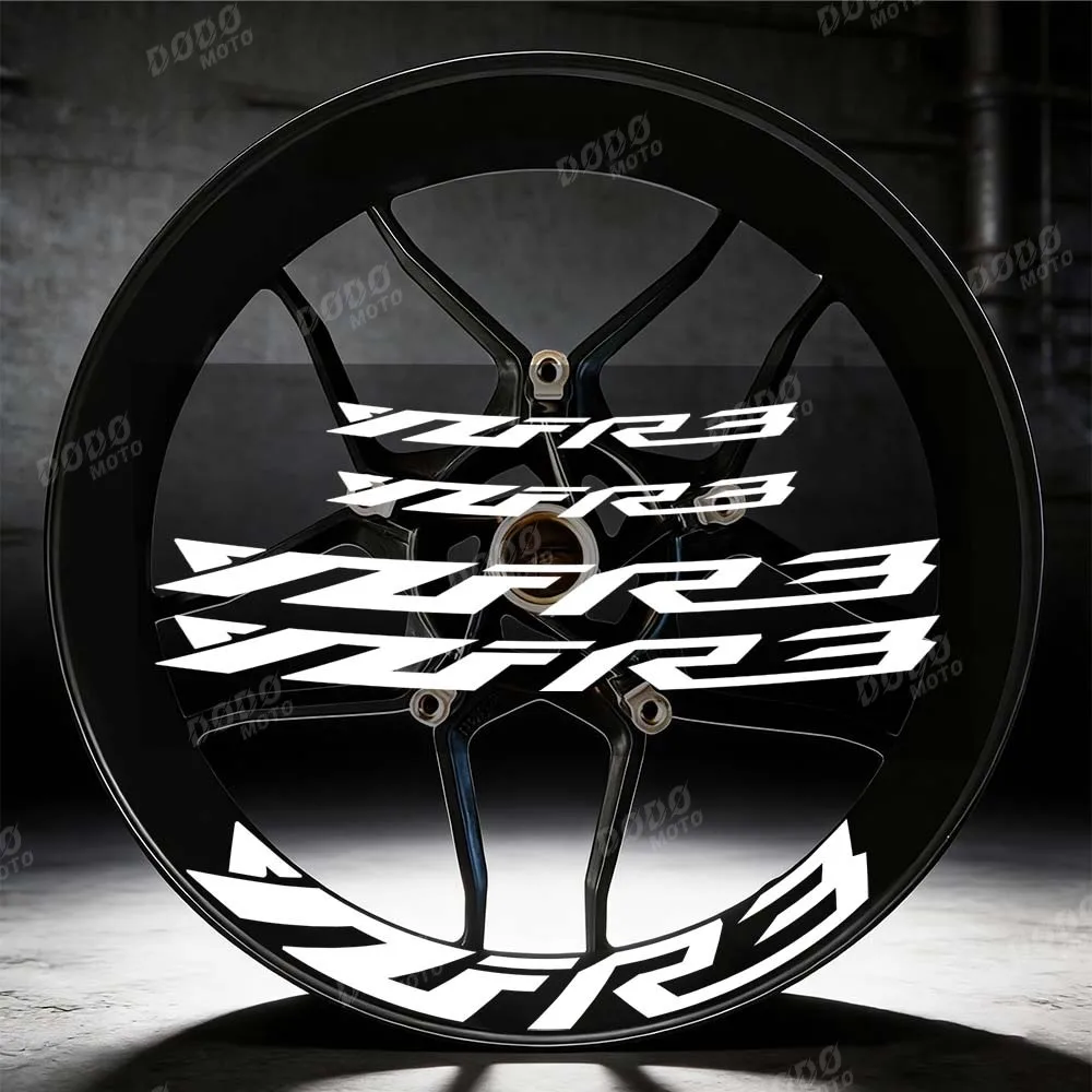 For YZF-R3 2015-2026 YZF R3 yzf r3 Motorcycle Reflective Tire Inner Ring Wheel Sticker R3 Logo Refit Racing Waterproof Decals