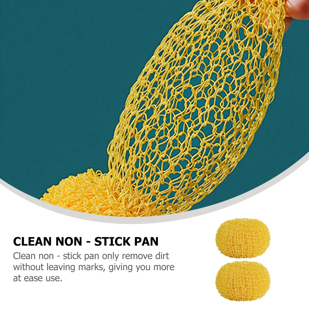 

2pcs Nano Cleaning Ball Flexible Fiber Dishware Scrubber Replacebable Sponge Pot Cleaner Scouring Pad Kitchen Tool Home