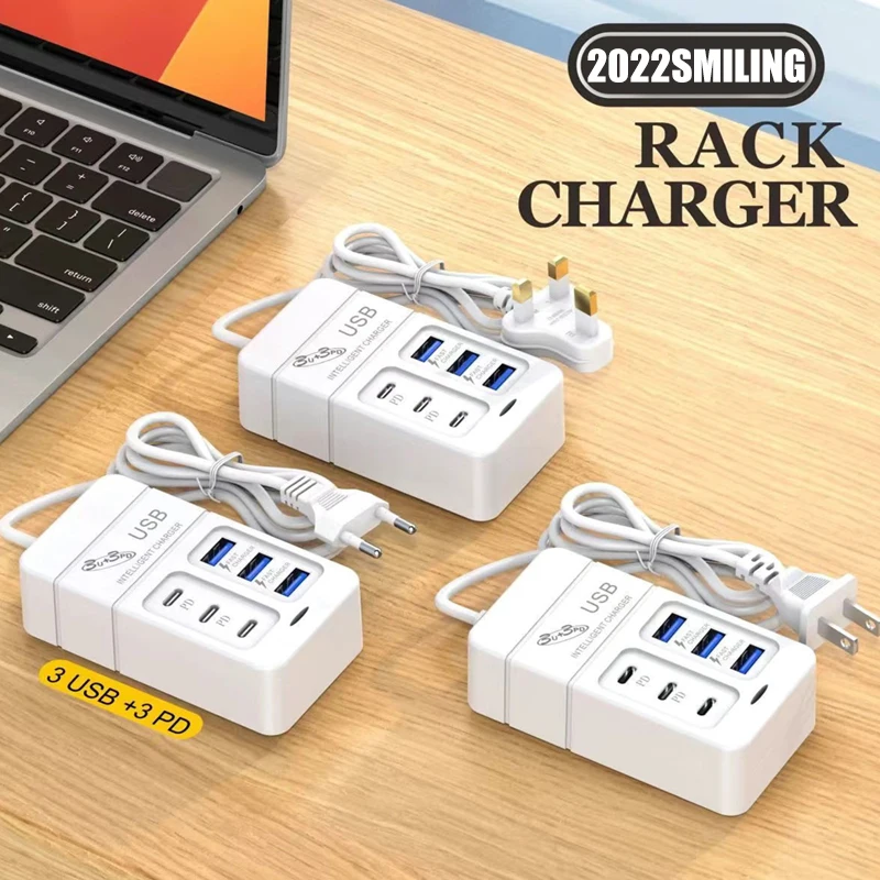 35W USB PD Charger Multiport Type C Mobile Phone Travel Wall Adapter Portable Fast Charging for Xiaomi Chargers EU US UK Plug