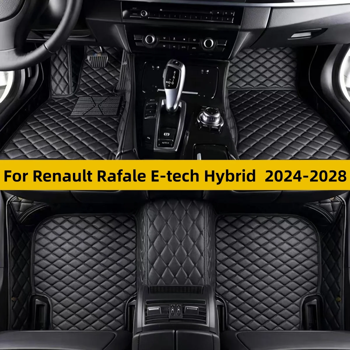For Renault Rafale E-tech Hybrid 2024 2025 2026 2027 2028 Leather Waterproof Anti‑Slip Full Surround Car Interior Carpets