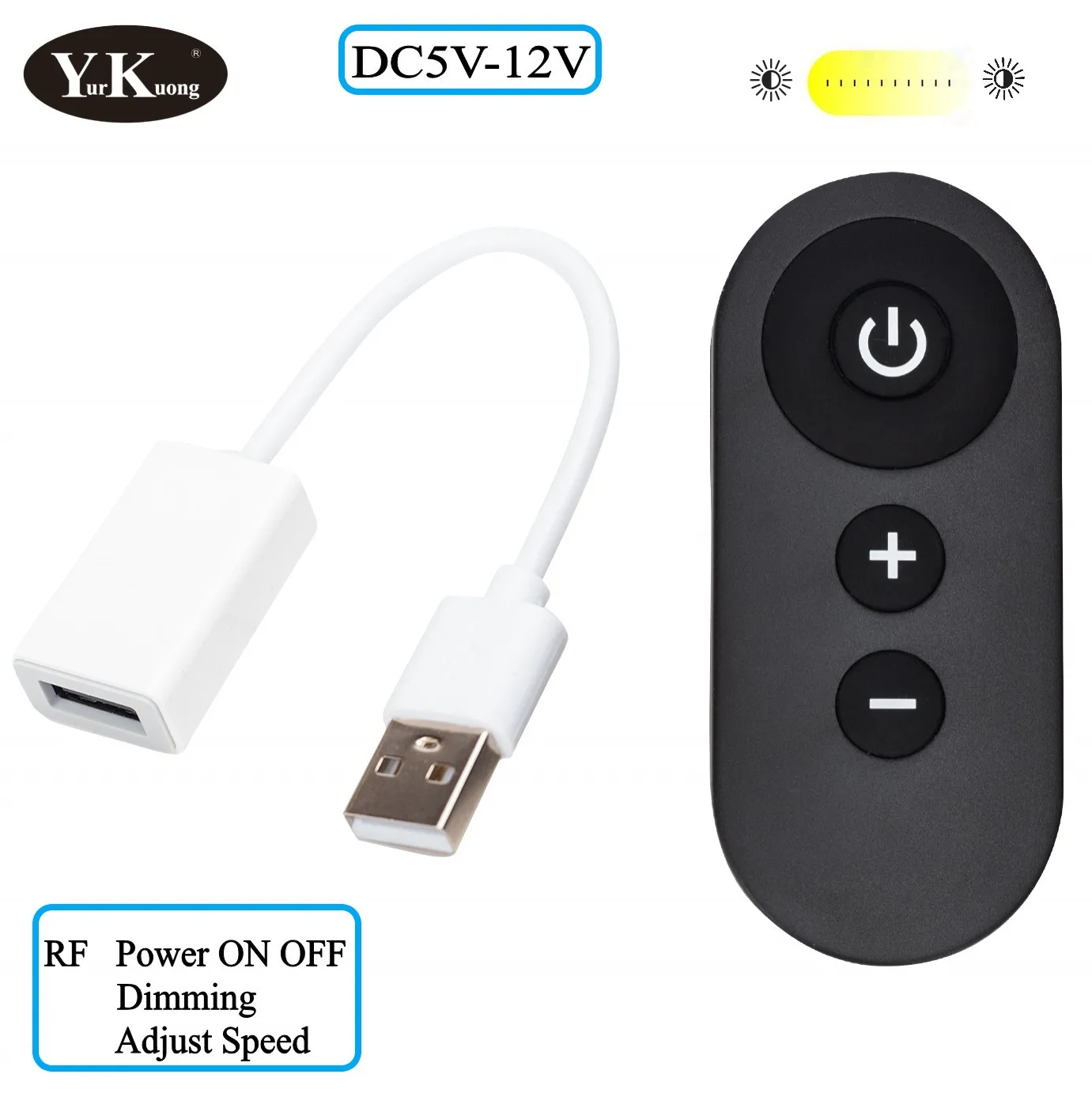 USB LED RF Remote Control Switch Dim/Brighten/Power On Off Wireless Switch Mini Remote Switch 5V 9V 12V 433MHz