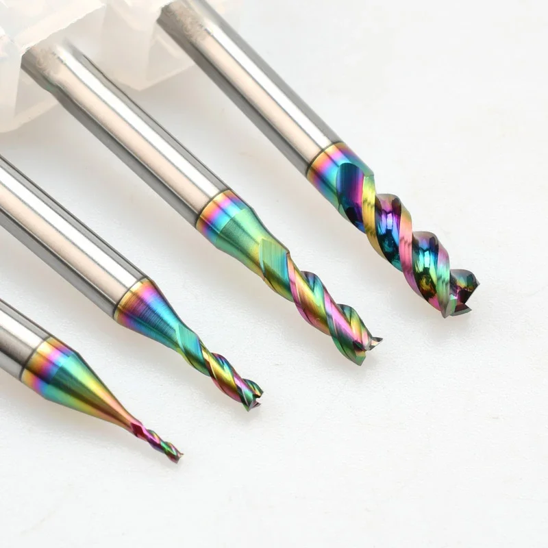 

HRC55 красочное покрытие из карбида вольфрамовой стали 3-флейтовая концевая фреза с U-образной канавкой алюминиевое оборудование с ЧПУ специальные фрезерные инструменты