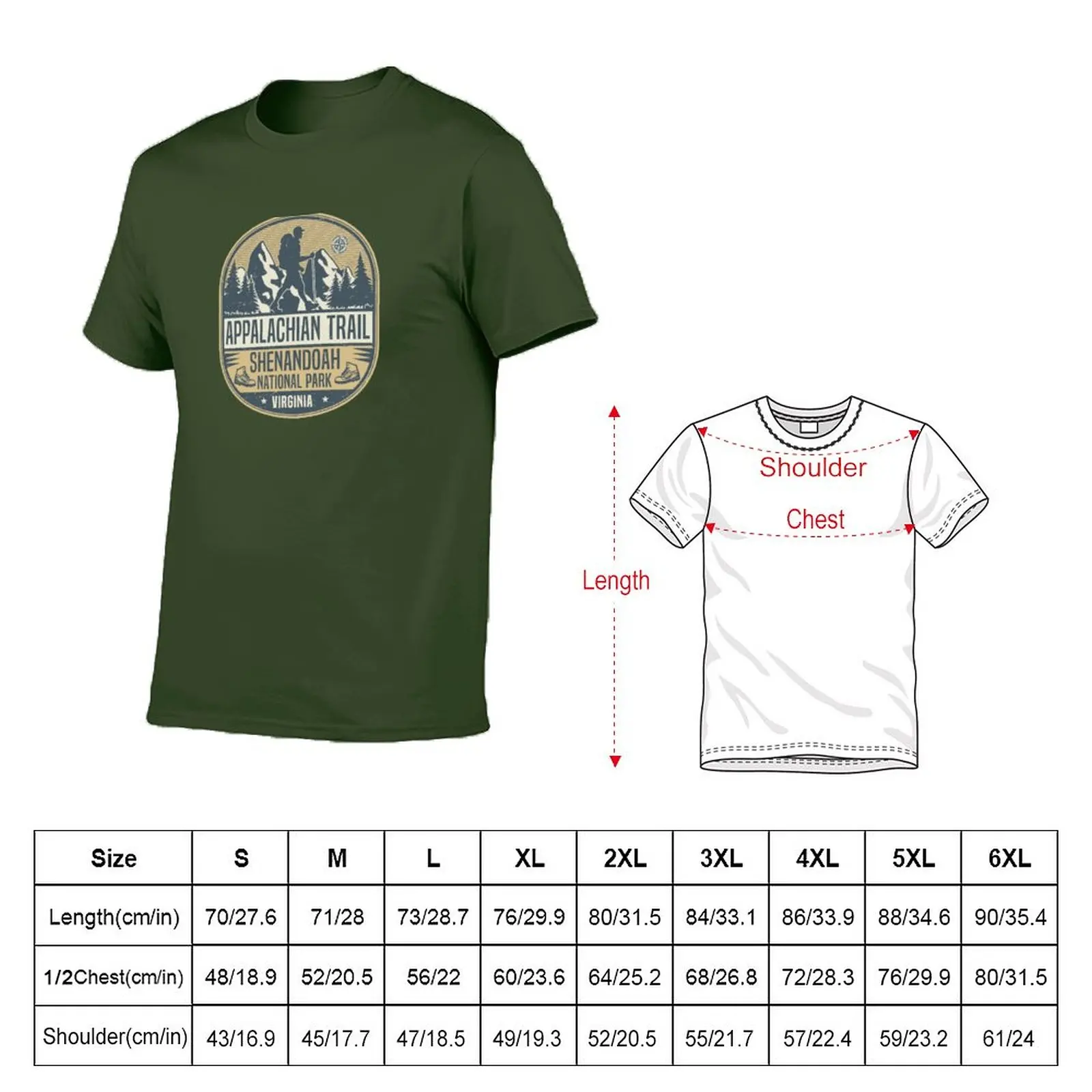 Appalachian Trail, Shenandoah National Park T-Shirt sublime aesthetic clothes hippie clothes blanks plain black t shirts men