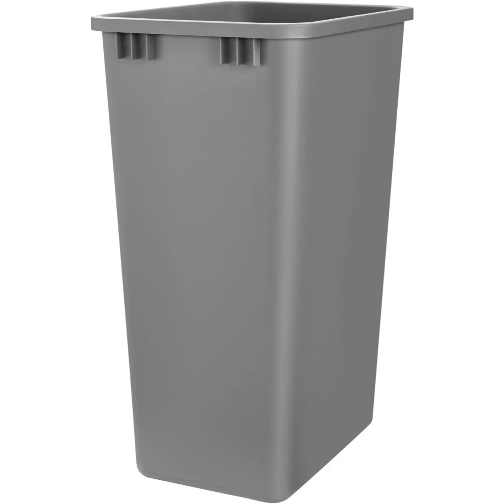 

50 Quart Waste Bin, Silver