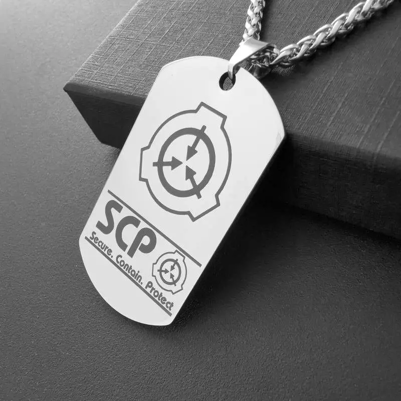 SCP Foundation stainless steel Tags hard work access card necklace scp-7