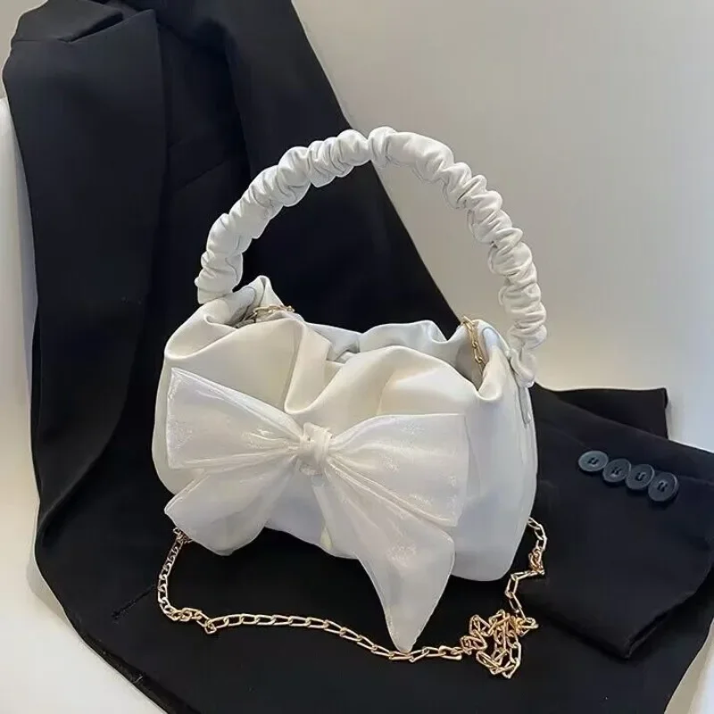 

This Year's Popular Small Bag for Women, 2023 New Trend Fashion High-end Sense Cute Chain Bow Tie, Single Shoulder Crossbody Bag