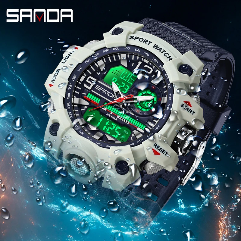 SANDA G Style New Ladies\' Watches 50M Waterproof Sports Military Quartz Watch For Women Digital Wristwatch Clock Relojes señora