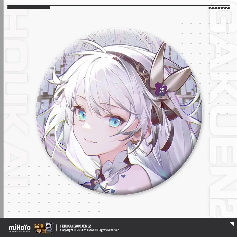 الرسمية miHoYo Houkai Gakuen 2 الجانب الآخر من سلسلة القدر شارة حقيقية أنيمي لعبة الملحقات بروش