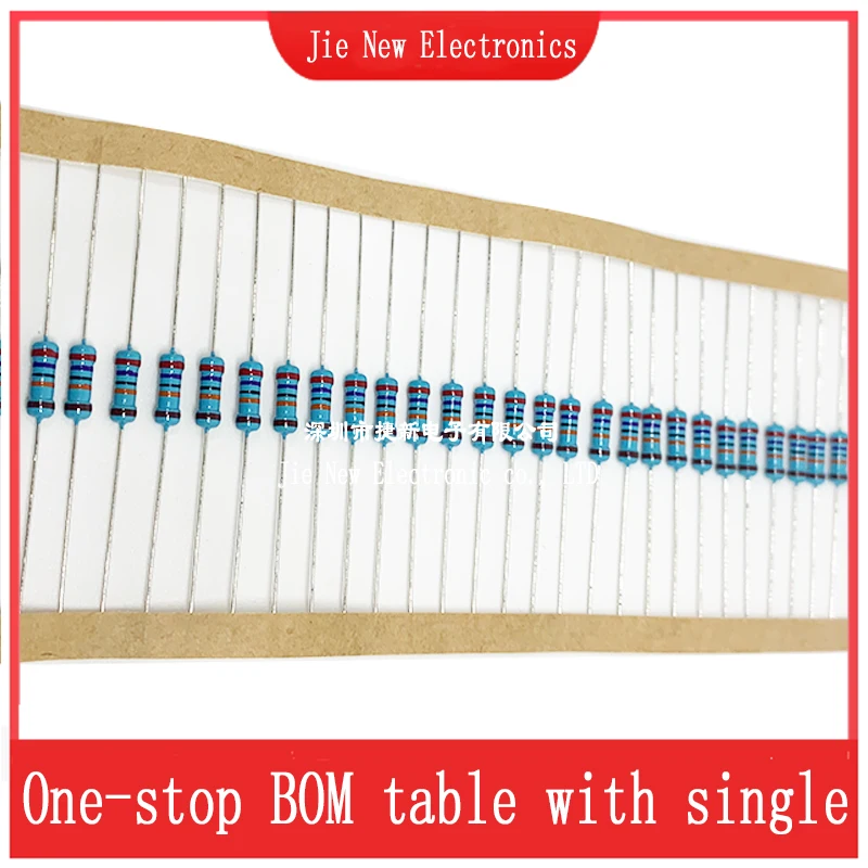 100PCS 1/2W 1R-10M 1%  Metal film resistor 10R 22R 100R 1K 4.7K 10K 22K 47K 100K 680K 1M 330 470 1K8 9.1K 510 ohm resistance