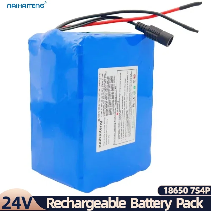 24V 29.4V 10Ah 14Ah 18650 7S4P Rechargeable Li-ion Battery Pack For E Bicycles Wheelchairs Below 500W New Customizable