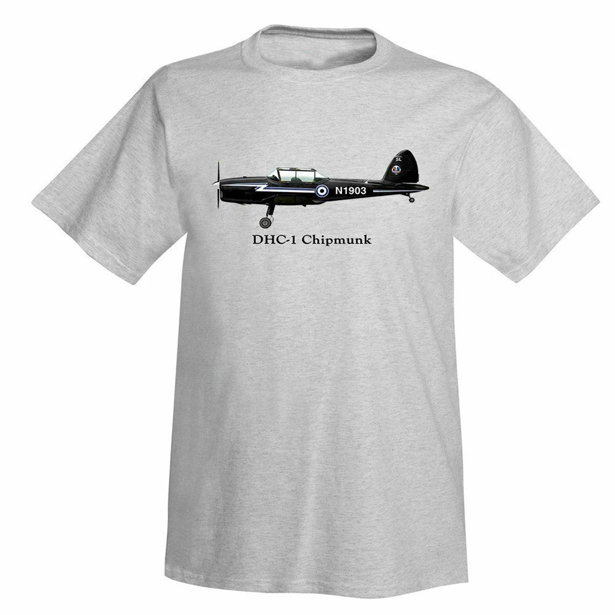 De Havilland Canada DHC-1 Chipmunk Airplane T-Shirt -Summer Cotton O-Neck Short Sleeve Mens T Shirt New S-3XL