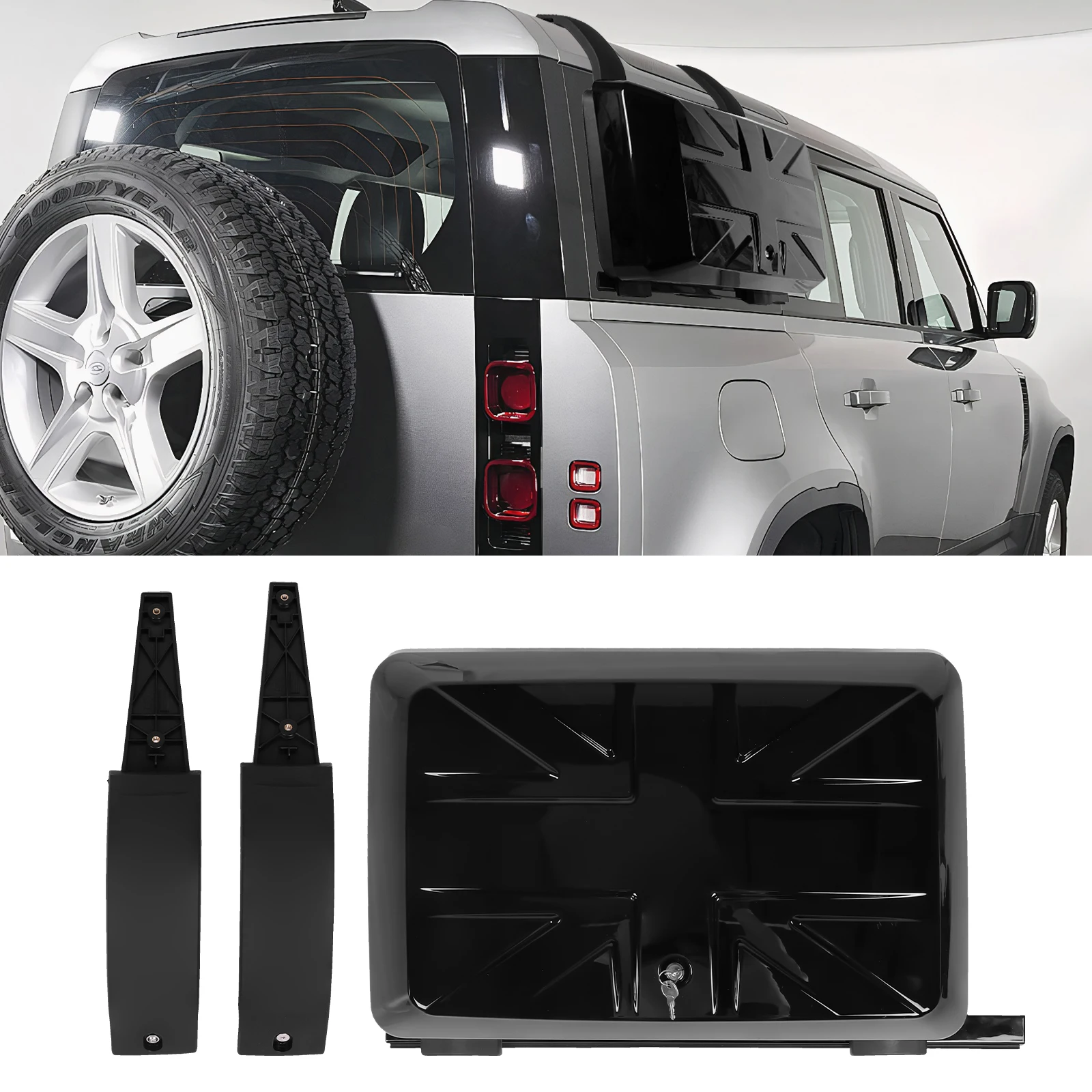 

Car Exterior Storage Tool Box with Lock for Land Rover Defender 2020-2024 (110)