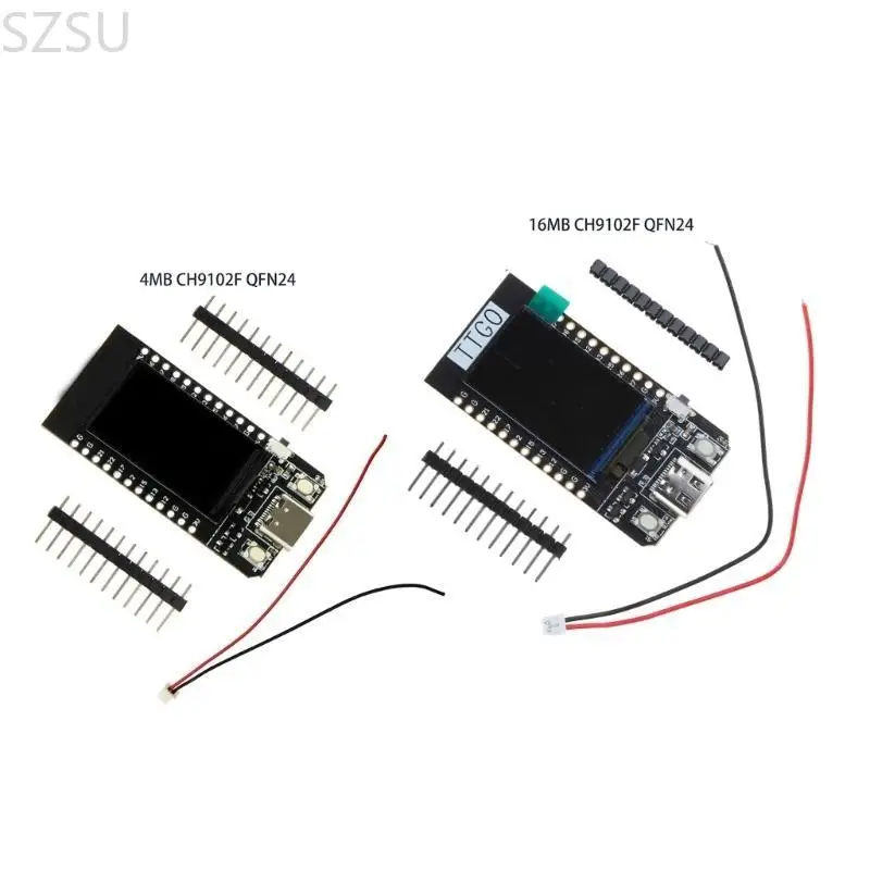 SZSU TTGO T-Display ESP32 Placa desenvolvimento compatível com WiFi para placa LCD 1,14 polegadas, 4 16