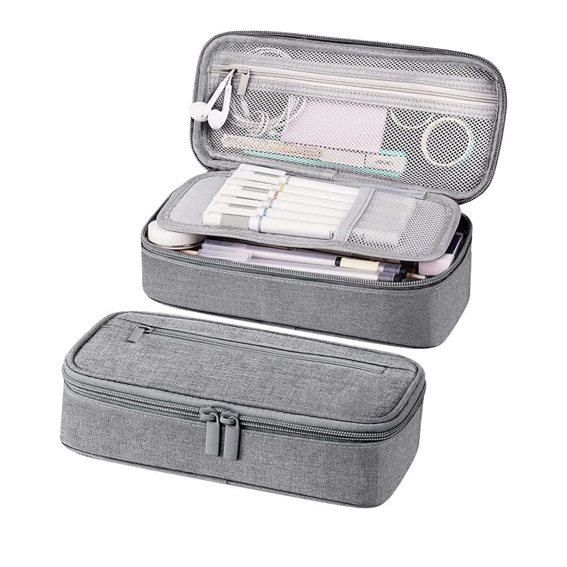 Portable pencil case, large capacity pencil case stationery pencil case, large capacity storage bag pouch holder box organiser image 2