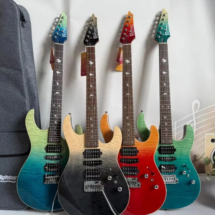 D-240 Red Electric Solo Guitar High Quality Cheap 6 Strings Blue and Red 6 Strings  Musical Instrument