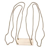 Wooden Swing Sturdy Kids Adults Indoor Outdoor Garden Hanging Seat Chair Toy Safe Fun Practical Rattan Rope