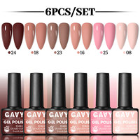 GAVY 6PCS Nail Polish Gel Set - 7ml, Multiple Vibrant Colors, Suitable for DIY and Nail Salon Art | Smooth Texture