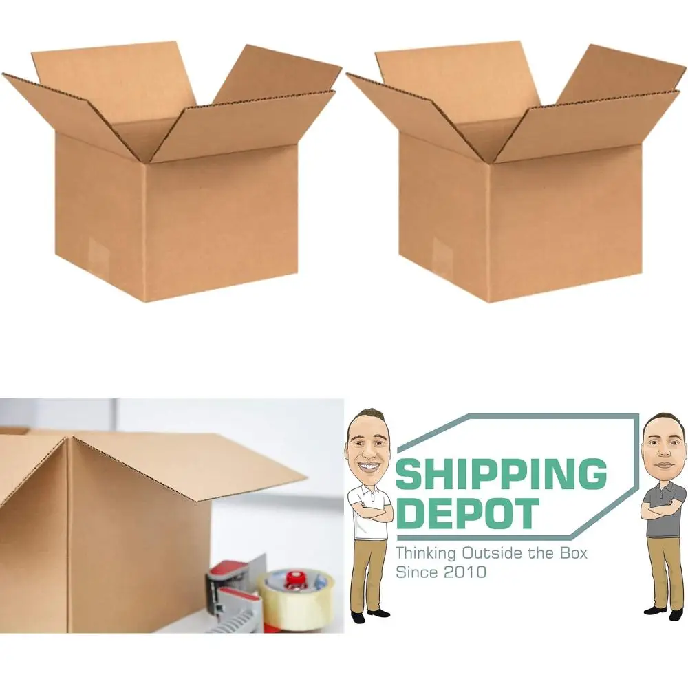 

100-Pack 8x8x6 Inch Corrugated Cardboard Boxes for Shipping, Packing, and Moving