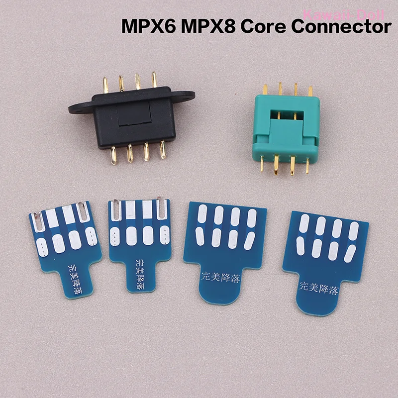 

1Set MPX 6 Turbine Jet Parts Vtol Plugs MPX8 Connector With Soldering Board For RC Airplane Accessories