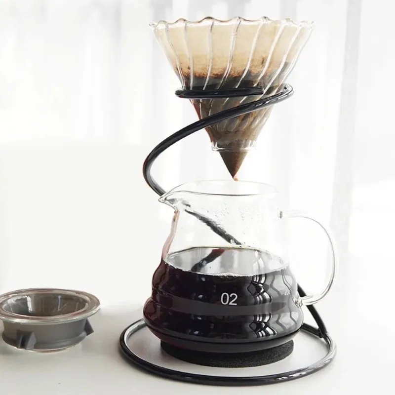 

Home creative handmade coffee pouring S-shaped filter cup holder display living room tea brewing stable drip filter holder