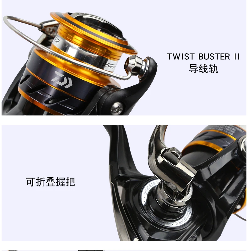 DAIWA Angelrolle MISSION CS 2000–4000, neue ABS-gefräste Aluminiumspule, 2 kg–6 kg, Leistung 3 + 1 BB – Detail 9