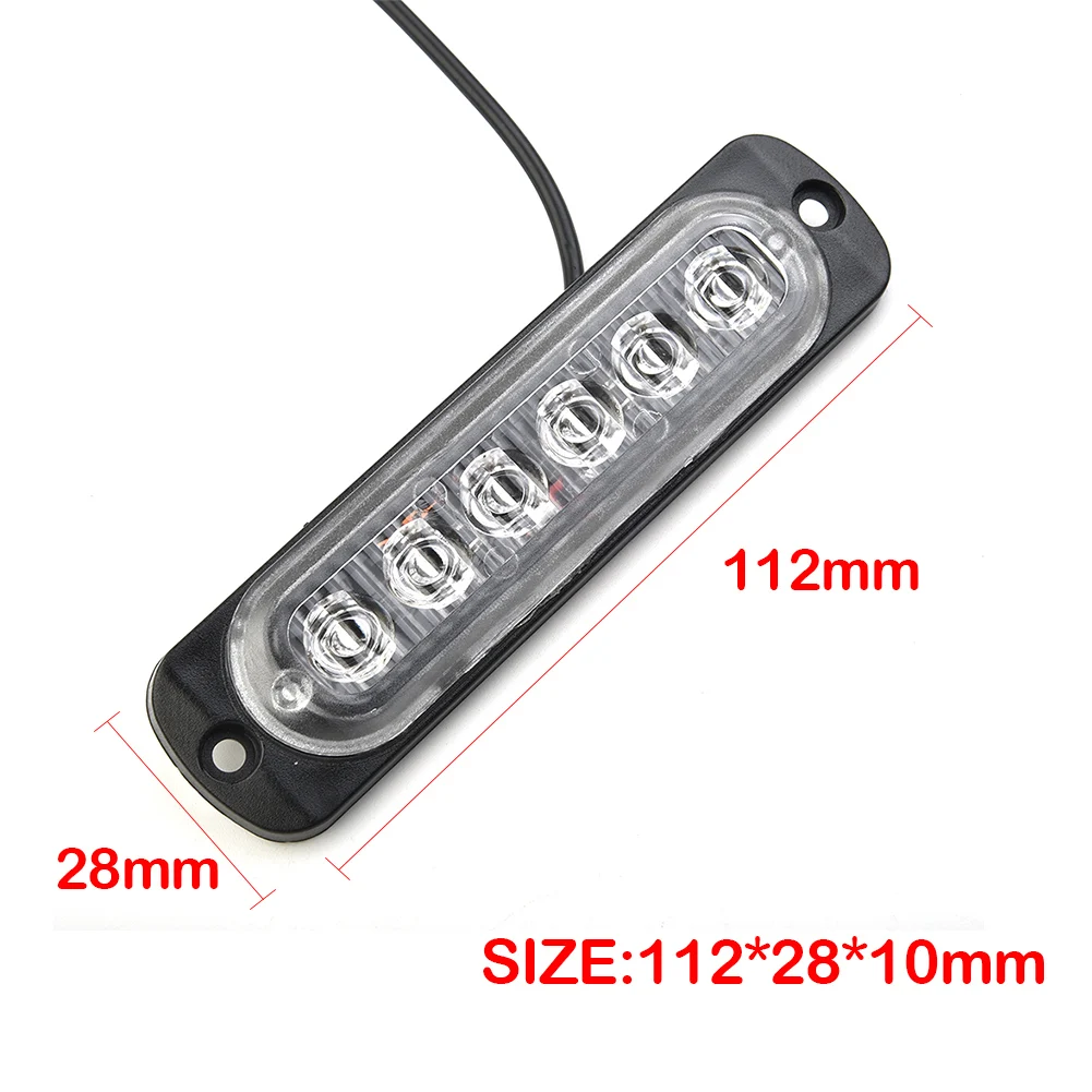 DC 12-24V 18W Red LED Car Truck Safety Urgent Always Bright Light Lamp For Working Fog Red Light Lamp Fast Heat Dissipation