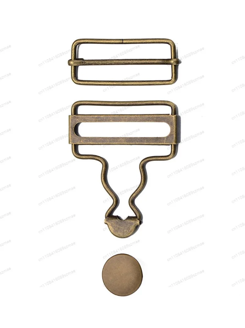 Suspender Buckle, Metal Button Hook for Overalls Jeans, Backpack Pants Lock for Kids' Clothing