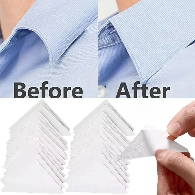 Disposable Triangle Collar Stays Anti‑Curl Shirt Collar Corner Fixing Sticker Collar Support Shaper Neck Shape Retainer Shirts
