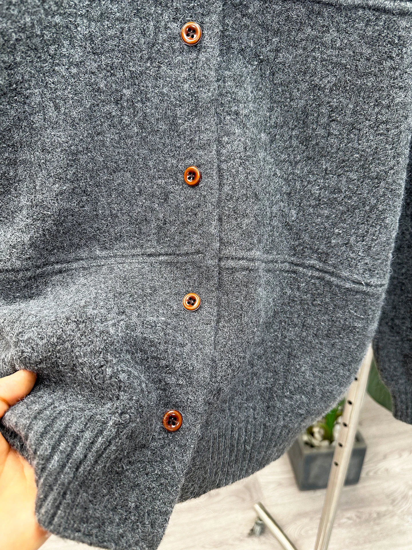 Korean Sle Women's Knitted Cardigan 0g Soft Long Sve  Color Button up Stand Collar Texture Sensation Sweater Coat