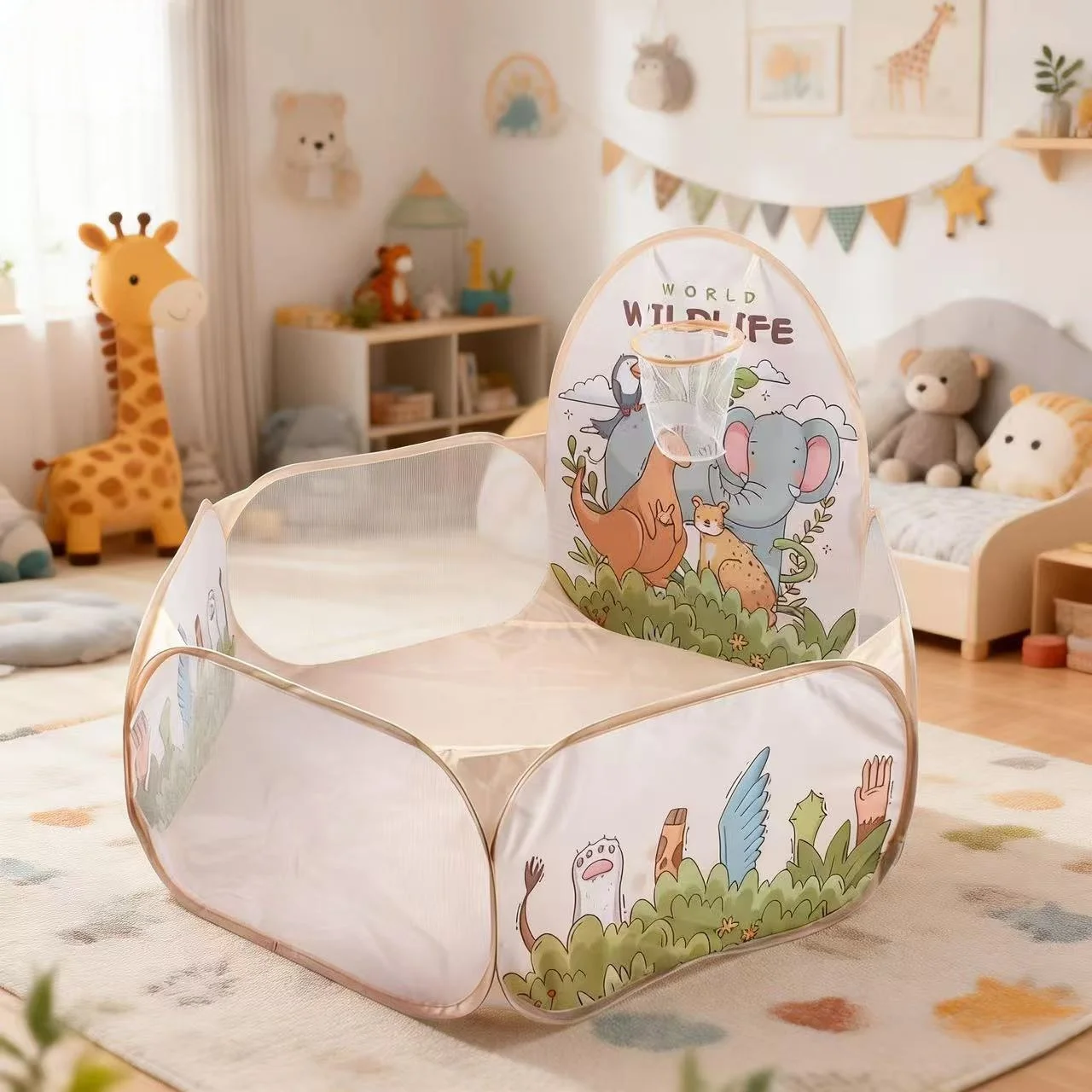 Foldable Play Tent for Kids, Kids' Toy Ball Pool, Pop-Up Toy Playpen, Birthday/Christmas/Thanksgiving/Halloween Party Decoration, Holiday Gift, Ocean Balls Not Included