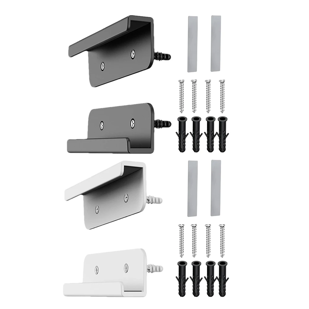 2 Pcs Tablet Wall Mount Fixed by Adhesive Or Screw Stabilizer Tablet Holder for Tablet/Mobile Phone/E-Reader/Remote Control