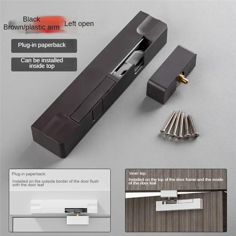 

ABJI-Door Closer Stopper Automatic Closer Lock Retractable Closing Type Automatic Door Closer Home Improvement